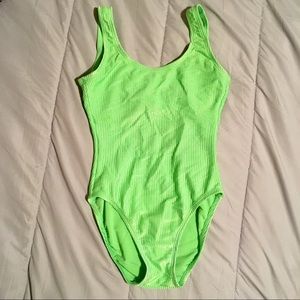 Lime green vintage one-piece